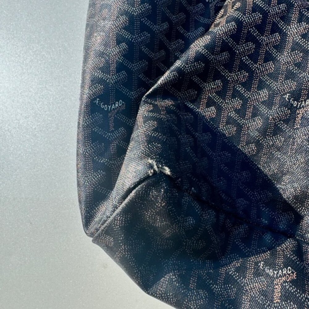 Goyard Saint Louis GM Tote Black Goyardine Canvas Authentic - Picture 7 of 11